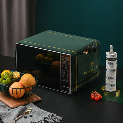 Naujas mikrobangų dangtelis nuo dulkių, alyvai atsparus aksominis dvigubo sluoksnio apvado audinys, universalus namų virtuvei, mikrobangų krosnelė 35x100 cm