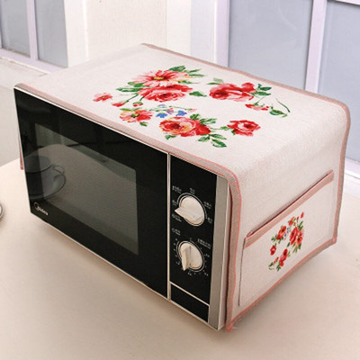 Bavlnený kryt na mikrovlnnú rúru SRYSJS s etnickým vzorom a úložným vreckom, protiprachový kryt, proti oleju