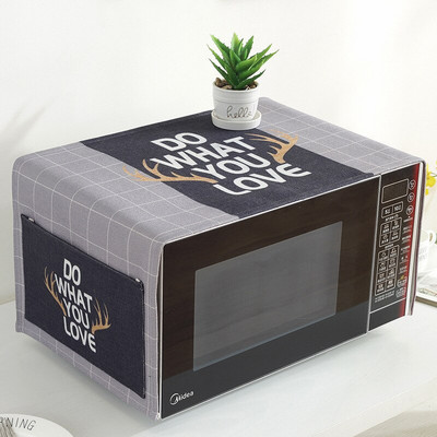 Bavlnený kryt na mikrovlnnú rúru SRYSJS s etnickým vzorom a úložným vreckom, protiprachový kryt, proti oleju