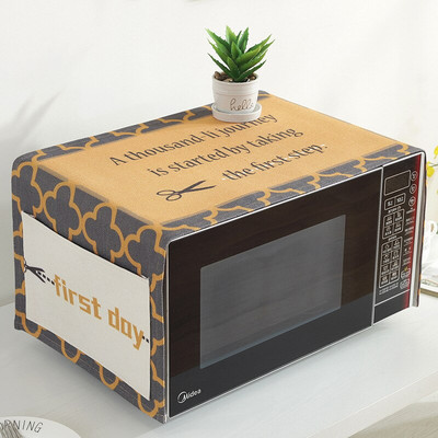 Bavlnený kryt na mikrovlnnú rúru SRYSJS s etnickým vzorom a úložným vreckom, protiprachový kryt, proti oleju