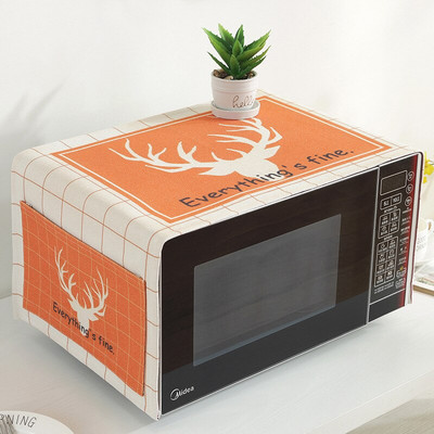 Bavlnený kryt na mikrovlnnú rúru SRYSJS s etnickým vzorom a úložným vreckom, protiprachový kryt, proti oleju