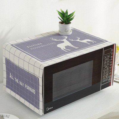 Bavlnený kryt na mikrovlnnú rúru SRYSJS s etnickým vzorom a úložným vreckom, protiprachový kryt, proti oleju