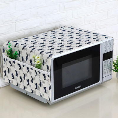 Domácnosť Bavlnený ľanový kryt na mikrovlnnú rúru Ochranný kryt na elektrickú rúru Proti znečisteniu Olejotesné kuchynské doplnky
