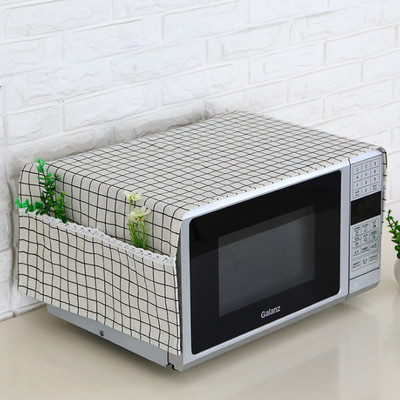 Domácnosť Bavlnený ľanový kryt na mikrovlnnú rúru Ochranný kryt na elektrickú rúru Proti znečisteniu Olejotesné kuchynské doplnky