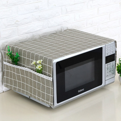 Domácnosť Bavlnený ľanový kryt na mikrovlnnú rúru Ochranný kryt na elektrickú rúru Proti znečisteniu Olejotesné kuchynské doplnky