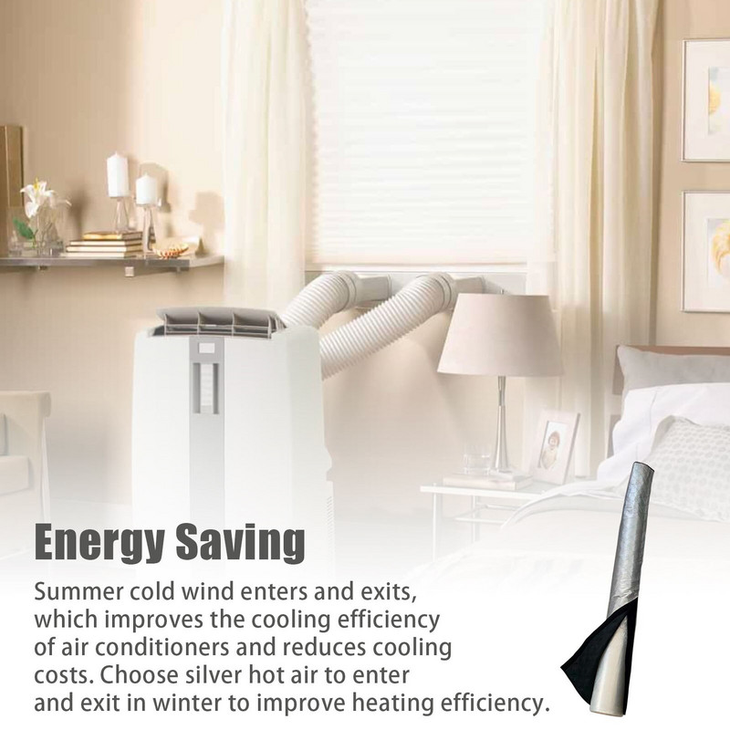 Nešiojamo oro kondicionieriaus žarnos dangtelio apvyniojimas izoliuotas kintamosios srovės žarnos įvorė oro plokštė Oro išleidimo vamzdis vamzdis žarna Apsauginė dulkių įvorė