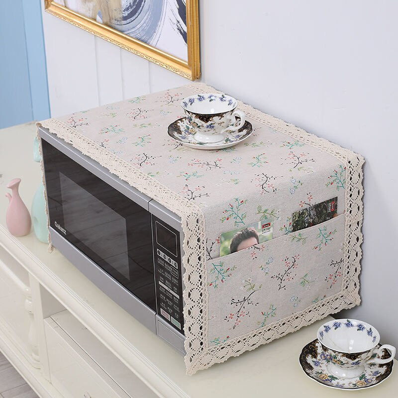 Univerzálny kryt na mikrovlnnú rúru, kryt na uterák, priedušný, prachotesný, do domácnosti, kryt na mikrovlnnú rúru, bočné úložné vrecko