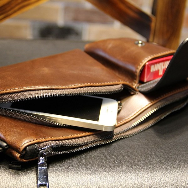 Pánska ležérna crossbody taška z eko kože