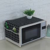 Buitinė medvilninė ir lininė mikrobangų krosnelės dulkių dangtelis rankšluostis Elektrinis orkaitės dangtis Mikrobangų krosnelės dangtis Virtuvės priedai