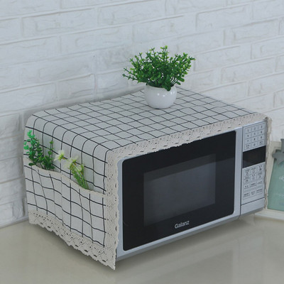 Buitinė medvilninė ir lininė mikrobangų krosnelės dulkių dangtelis rankšluostis Elektrinis orkaitės dangtis Mikrobangų krosnelės dangtis Virtuvės priedai