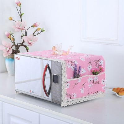 Buitinė medvilninė ir lininė mikrobangų krosnelės dulkių dangtelis rankšluostis Elektrinis orkaitės dangtis Mikrobangų krosnelės dangtis Virtuvės priedai