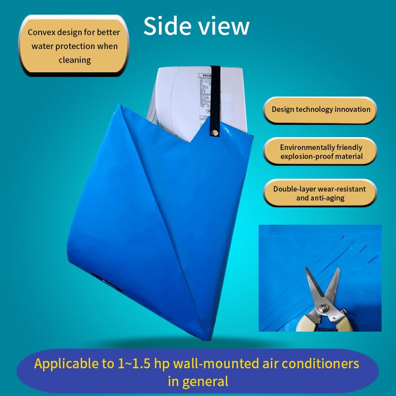 Set de 6/10 bucăți Kit capac pentru curățarea aparatului de aer condiționat Aparatul de aer condiționat de tip suspendat la domiciliu sub 1.5P Set de huse de protecție împotriva prafului