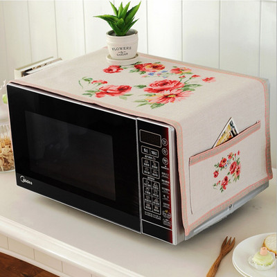 Domácnosť Bavlnený a ľanový kryt na mikrovlnnú rúru Ochranný kryt na elektrickú rúru Kryt na uterák Proti znečisteniu Kuchynské potreby