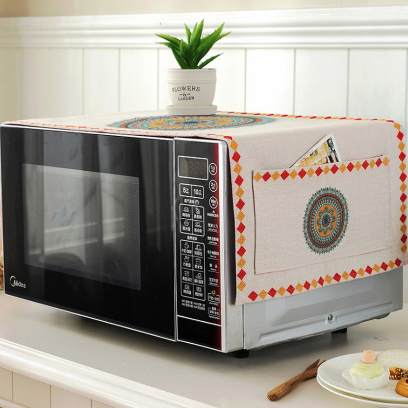 Domácnosť Bavlnený a ľanový kryt na mikrovlnnú rúru Ochranný kryt na elektrickú rúru Kryt na uterák Proti znečisteniu Kuchynské potreby
