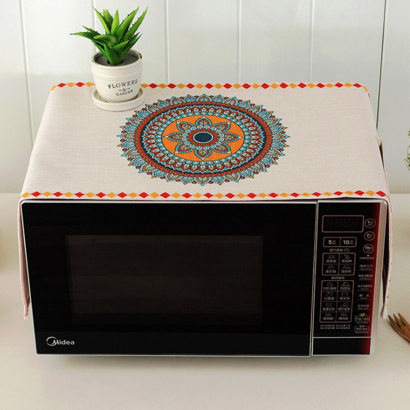 Domácnosť Bavlnený a ľanový kryt na mikrovlnnú rúru Ochranný kryt na elektrickú rúru Kryt na uterák Proti znečisteniu Kuchynské potreby