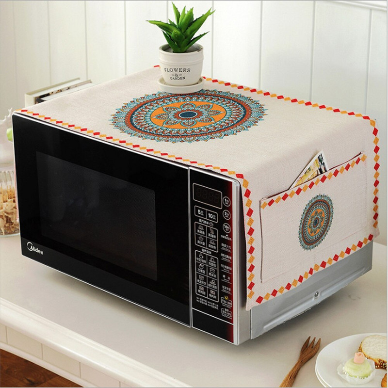 Domácnosť Bavlnený a ľanový kryt na mikrovlnnú rúru Ochranný kryt na elektrickú rúru Kryt na uterák Proti znečisteniu Kuchynské potreby