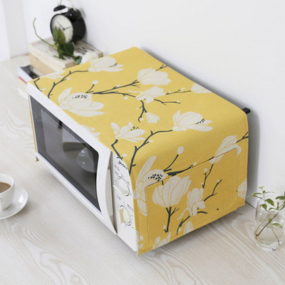 Doplnky Nordic Home, bavlna a ľan, kryt na prach, kryt na mikrovlnnú rúru, digestor do mikrovlnnej rúry, úložné vrecko na uteráky do mikrovlnnej rúry