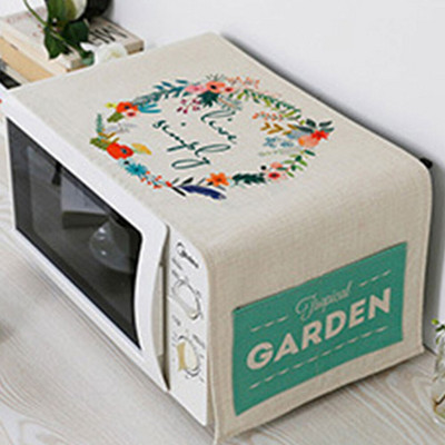 Doplnky Nordic Home, bavlna a ľan, kryt na prach, kryt na mikrovlnnú rúru, digestor do mikrovlnnej rúry, úložné vrecko na uteráky do mikrovlnnej rúry