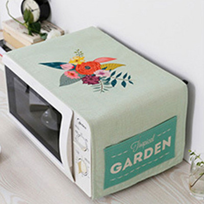 Doplnky Nordic Home, bavlna a ľan, kryt na prach, kryt na mikrovlnnú rúru, digestor do mikrovlnnej rúry, úložné vrecko na uteráky do mikrovlnnej rúry