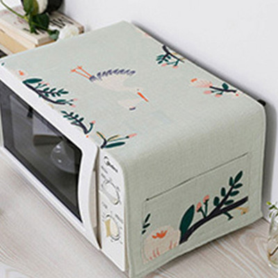 Doplnky Nordic Home, bavlna a ľan, kryt na prach, kryt na mikrovlnnú rúru, digestor do mikrovlnnej rúry, úložné vrecko na uteráky do mikrovlnnej rúry