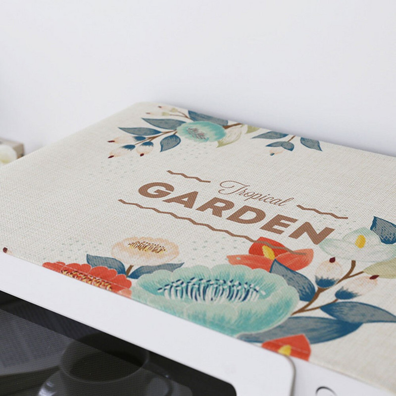 Doplnky Nordic Home, bavlna a ľan, kryt na prach, kryt na mikrovlnnú rúru, digestor do mikrovlnnej rúry, úložné vrecko na uteráky do mikrovlnnej rúry