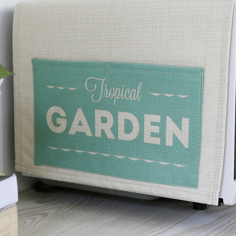 Doplnky Nordic Home, bavlna a ľan, kryt na prach, kryt na mikrovlnnú rúru, digestor do mikrovlnnej rúry, úložné vrecko na uteráky do mikrovlnnej rúry