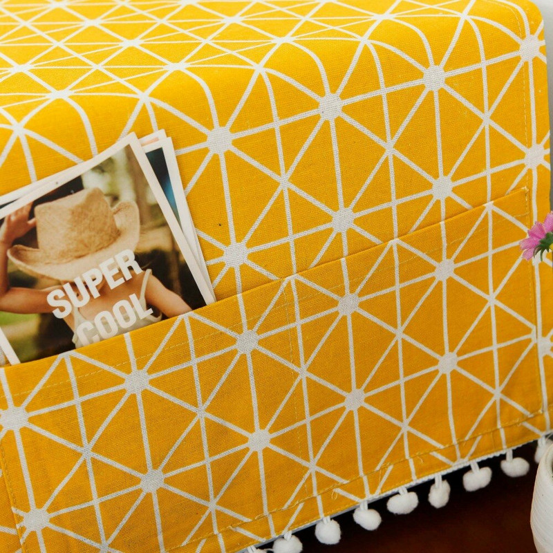 1 buc 30*90 cm capac rezistent la praf pentru cuptor cu microunde hota cuptor cu microunde decor acasă prosop cuptor cu microunde cu husă aprovizionare pentru casă galben și gri