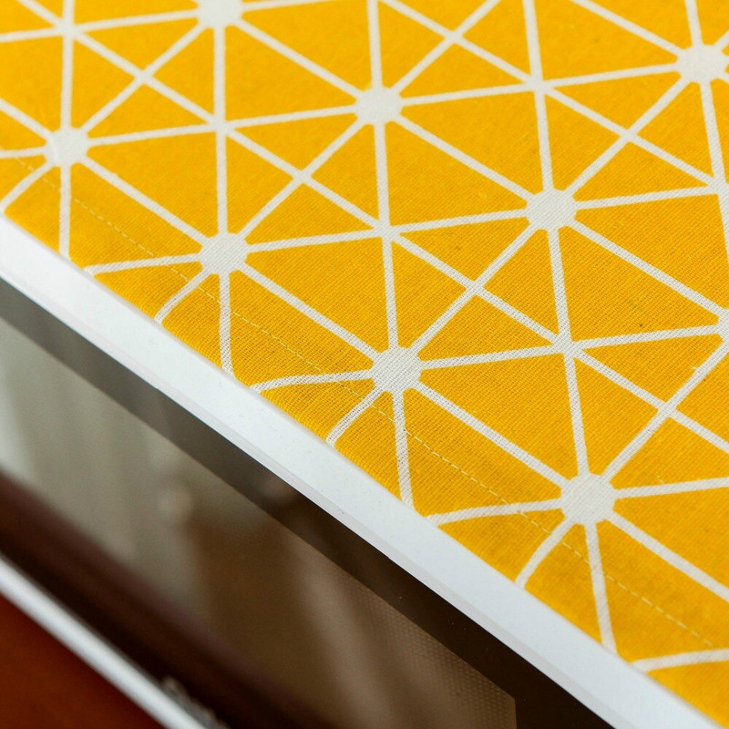 1 buc 30*90 cm capac rezistent la praf pentru cuptor cu microunde hota cuptor cu microunde decor acasă prosop cuptor cu microunde cu husă aprovizionare pentru casă galben și gri