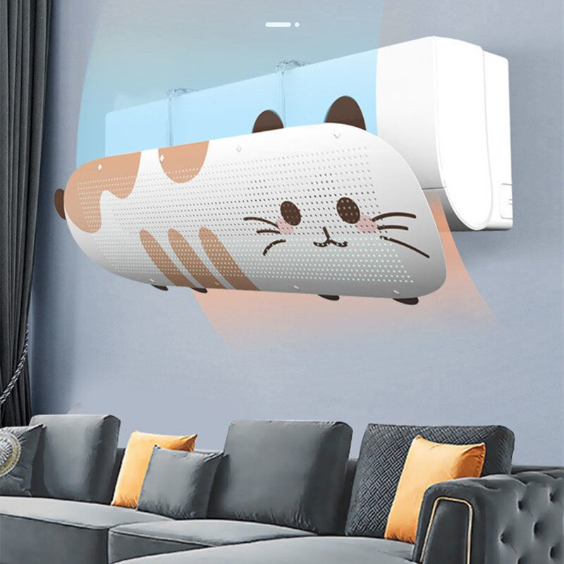 Nastaviteľný deflektor vetra pre klimatizáciu, chladený čelný štít, klimatizácia, protipriamy deflektor pre domácu kanceláriu