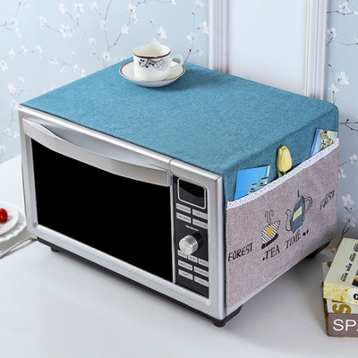 Bavlnené a ľanové obojstranné vrecká do domácnosti, kryt proti prachu do mikrovlnnej rúry, kryt elektrickej rúry, odolný voči znečisteniu a oleju