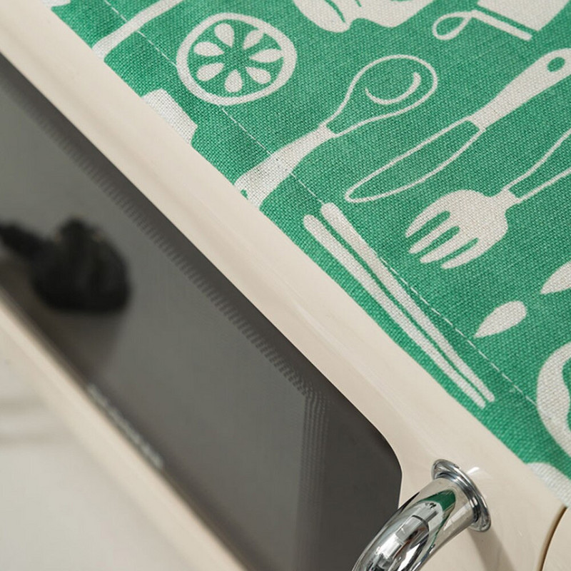 Domácnosť Bavlnený ľan Kryt na mikrovlnnú rúru, kryt na uterák, kryt na rúru, odpudzujúci olej, antifoulingový kryt na mikrovlnnú rúru, kuchynské doplnky