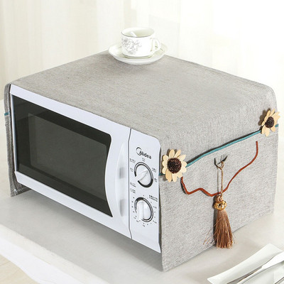 Bavlnené kuchynské kryty na mikrovlnnú rúru, ochranné kryty na prach s úložným vreckom, kryt na rúru, kuchynské doplnky, bytové dekorácie