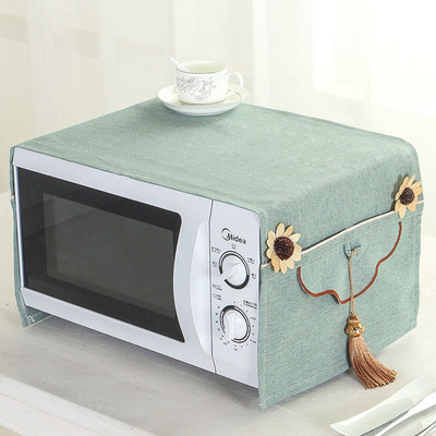 Bavlnené kuchynské kryty na mikrovlnnú rúru, ochranné kryty na prach s úložným vreckom, kryt na rúru, kuchynské doplnky, bytové dekorácie