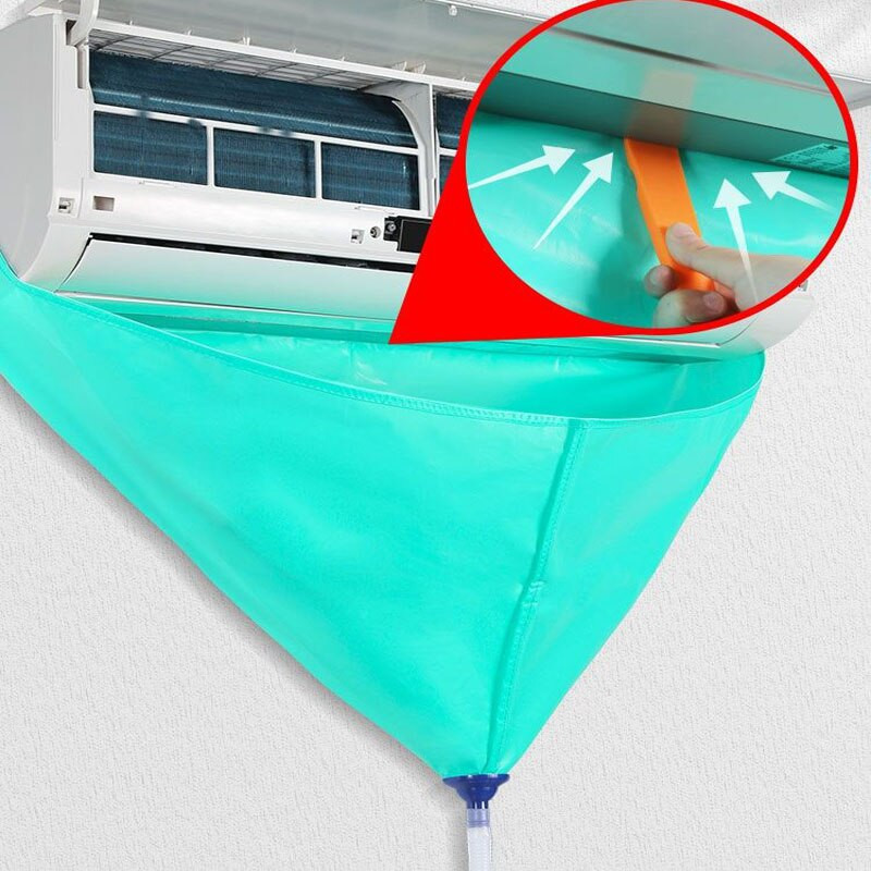 Kliimaseadme veekate Täielik puhastusvahendite komplekt veetoruga kliimaseadme puhastuskate Veekindel vihma