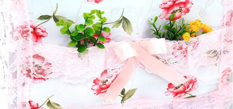 Capac pentru cuptor cu microunde de calitate superioară Pânză din pânză rustică Husă de praf din dantelă Husă din pânză Design de buzunar Dantela din poliester Livrare gratuită