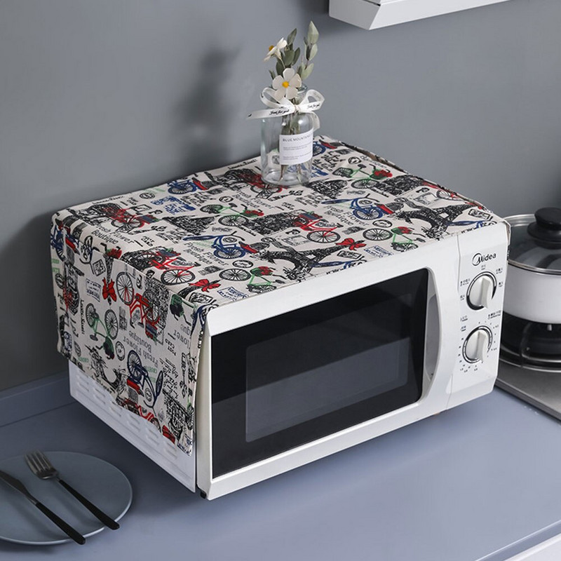 Kuhinjski pribor od pamuka i lana Dvostruki džepovi Navlake za prašinu s vrećicom za pohranu Navlaka za mikrovalnu pećnicu Uređenje doma