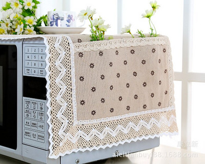 Capac pentru cuptor cu microunde rezistent la ulei prosop capac pentru cuptor cu microunde pânză multifuncțională din bumbac rezistent la praf pânză de acoperire pentru cuptor cu microunde