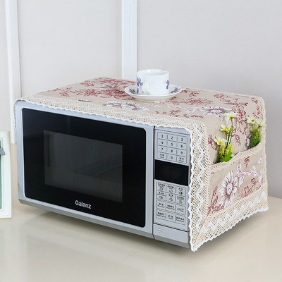 Capac pentru cuptor cu microunde rezistent la ulei prosop capac pentru cuptor cu microunde pânză multifuncțională din bumbac rezistent la praf pânză de acoperire pentru cuptor cu microunde