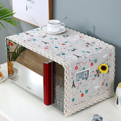 Capac pentru cuptor cu microunde rezistent la ulei prosop capac pentru cuptor cu microunde pânză multifuncțională din bumbac rezistent la praf pânză de acoperire pentru cuptor cu microunde