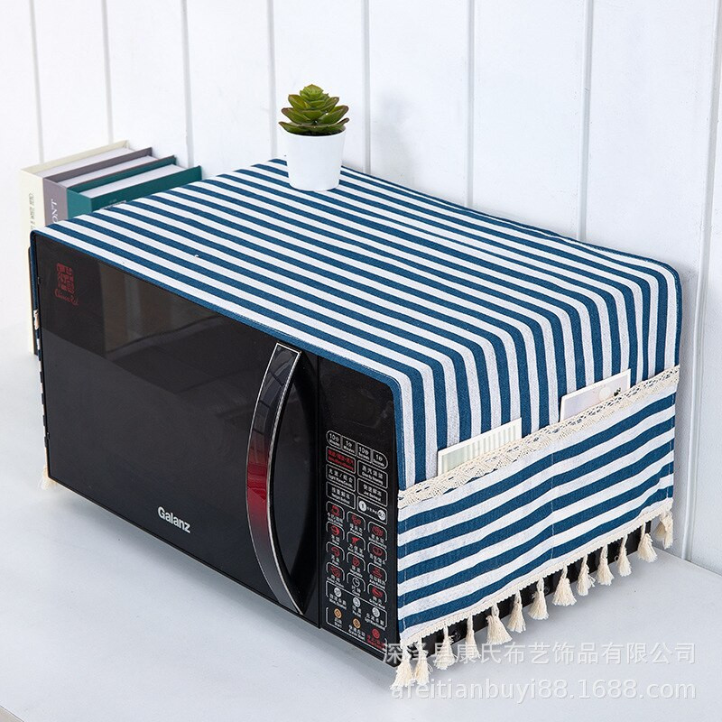 Capac pentru cuptor cu microunde rezistent la ulei prosop capac pentru cuptor cu microunde pânză multifuncțională din bumbac rezistent la praf pânză de acoperire pentru cuptor cu microunde