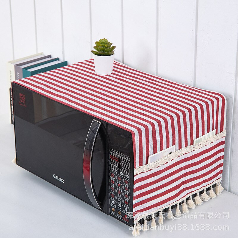 Capac pentru cuptor cu microunde rezistent la ulei prosop capac pentru cuptor cu microunde pânză multifuncțională din bumbac rezistent la praf pânză de acoperire pentru cuptor cu microunde