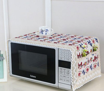 Prachotesný kryt na mikrovlnnú rúru, multifunkčný kryt na elektrickú rúru s úložnými vreckami