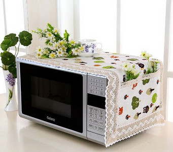 Prachotesný kryt na mikrovlnnú rúru, multifunkčný kryt na elektrickú rúru s úložnými vreckami