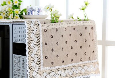 Prachotesný kryt na mikrovlnnú rúru, multifunkčný kryt na elektrickú rúru s úložnými vreckami