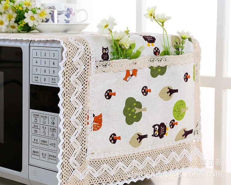 Prachotesný kryt na mikrovlnnú rúru, multifunkčný kryt na elektrickú rúru s úložnými vreckami