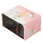 Hrubá bavlnená a ľanová tkanina, kryt na mikrovlnnú rúru, vodotesný, olejotesný, proti horúcim výrobkom pre domácnosť, vysoko kvalitný ochranný kryt na rúru proti prachu