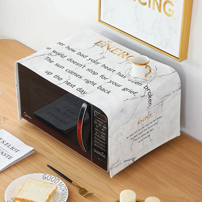 Hrubá bavlnená a ľanová tkanina, kryt na mikrovlnnú rúru, vodotesný, olejotesný, proti horúcim výrobkom pre domácnosť, vysoko kvalitný ochranný kryt na rúru proti prachu