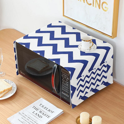 Hrubá bavlnená a ľanová tkanina, kryt na mikrovlnnú rúru, vodotesný, olejotesný, proti horúcim výrobkom pre domácnosť, vysoko kvalitný ochranný kryt na rúru proti prachu