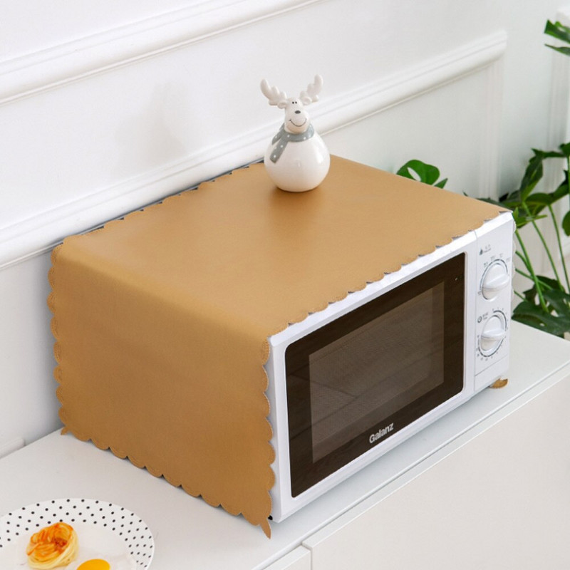 Kožený kryt na mikrovlnnú rúru do domácnosti, kryt na uterák, kryt na elektrickú rúru, olejotesný kryt na mikrovlnnú rúru, kuchynské doplnky