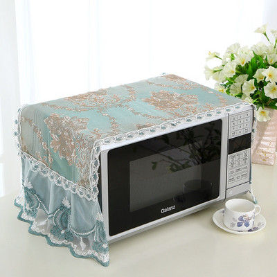 1pc lace Dust Cover Microwave Cover Microwave Oven Hood Microwave Towel With Storage Bag